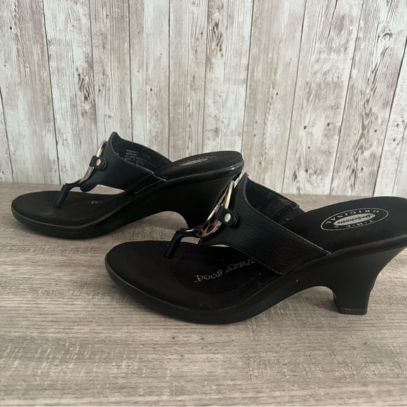 Dr. Scholl's Feel Crazy Good Black Animal Print Heels Sandals 6.5 - Picture 2 of 5